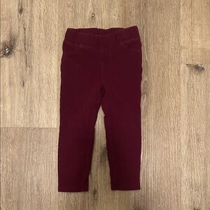 Burgundy Kids Leggings